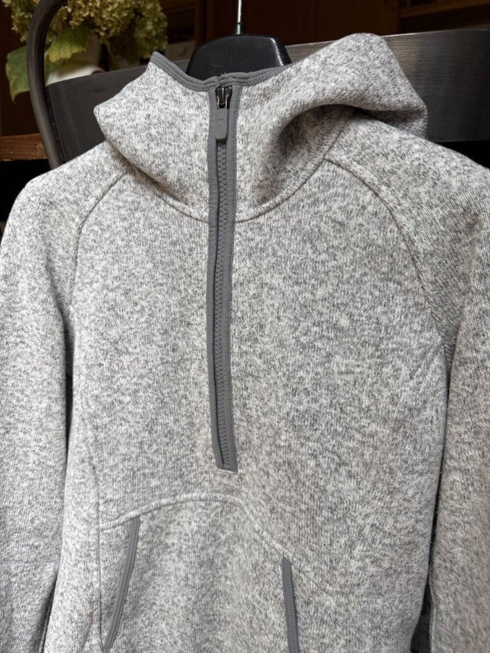 Lululemon Gray Half Zip Hooded Fleece Size 4 (XS)